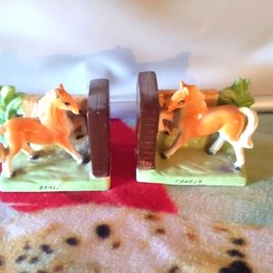 Vintage horse bookends